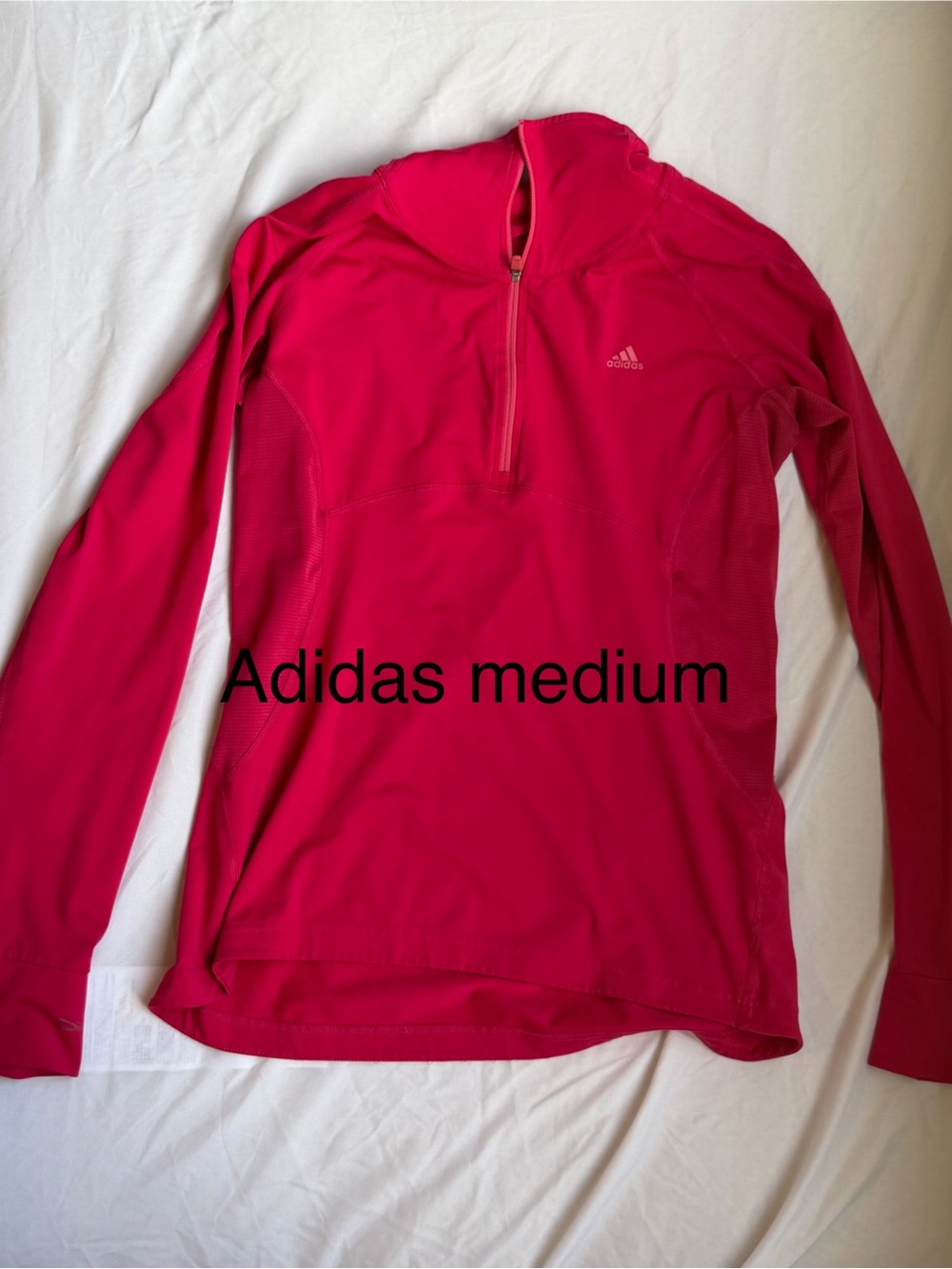 adidas Bright Pink Half-Zip Performance Top